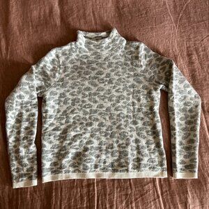 LOFT Leopard Print Turtleneck Sweater